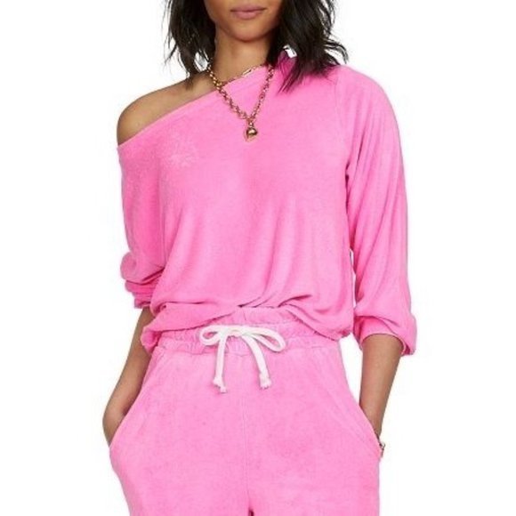 Generation Love Tops - GENERATION LOVE Alyssa Terry Sweatshirt in Pink - Large